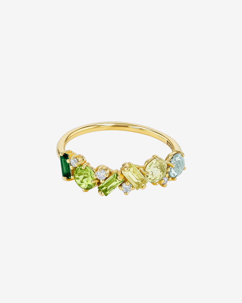 Kalan By Suzanne Kalan Amalfi Blend Green Ombre Half Band in 14k yellow gold