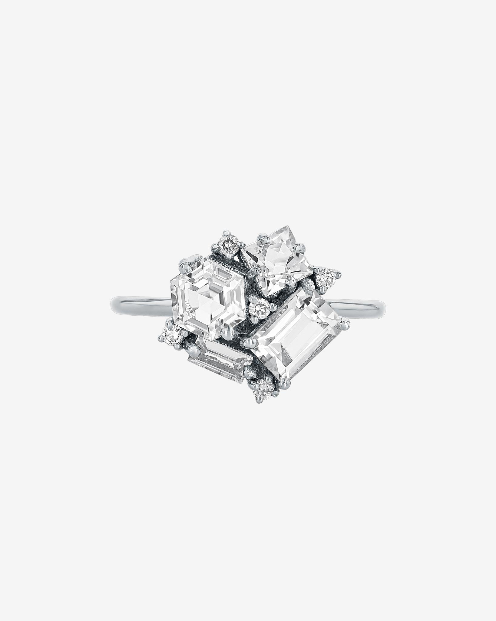 Kalan By Suzanne Kalan Amalfi White Topaz Blossom Ring in 14k white gold