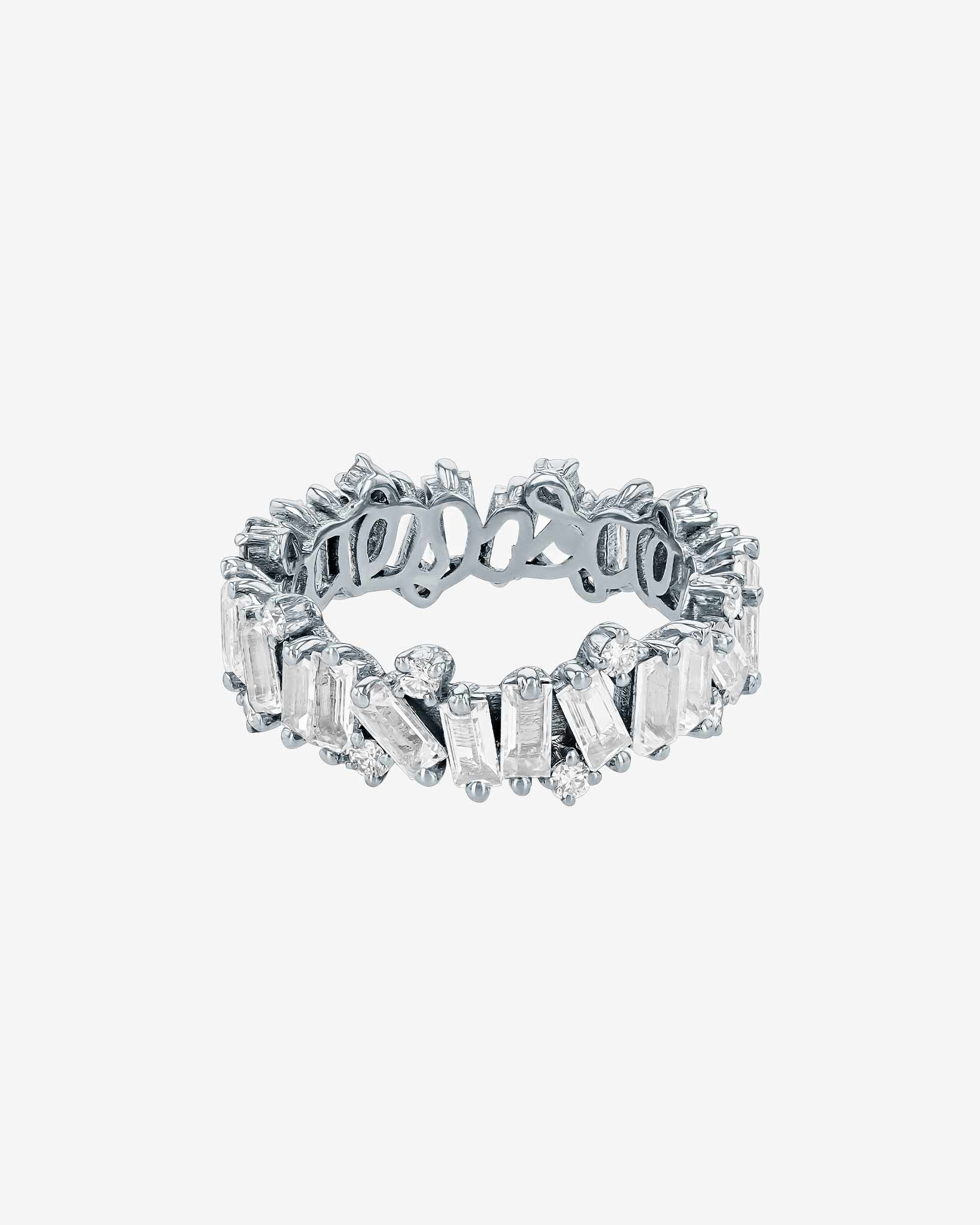 Kalan By Suzanne Kalan Amalfi Burst White Topaz Eternity Band in 14k white gold