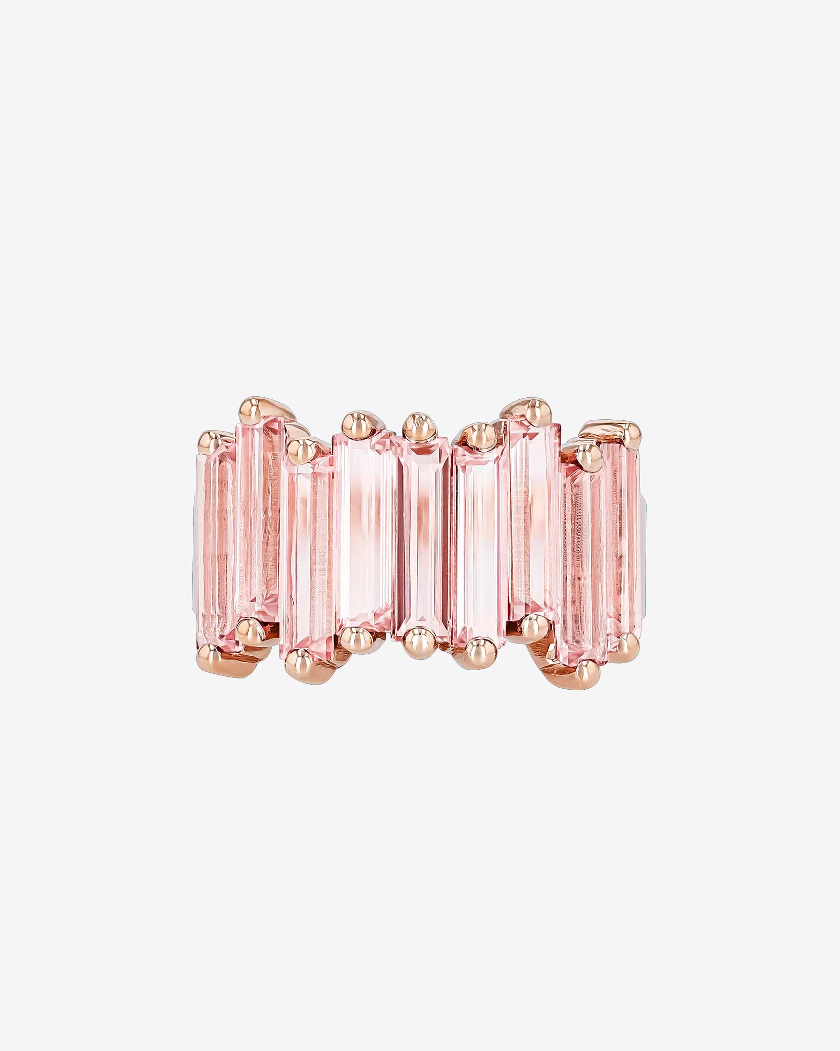 Kalan By Suzanne Kalan Amalfi Morganite Topaz Stacker Half Band in 14k rose gold