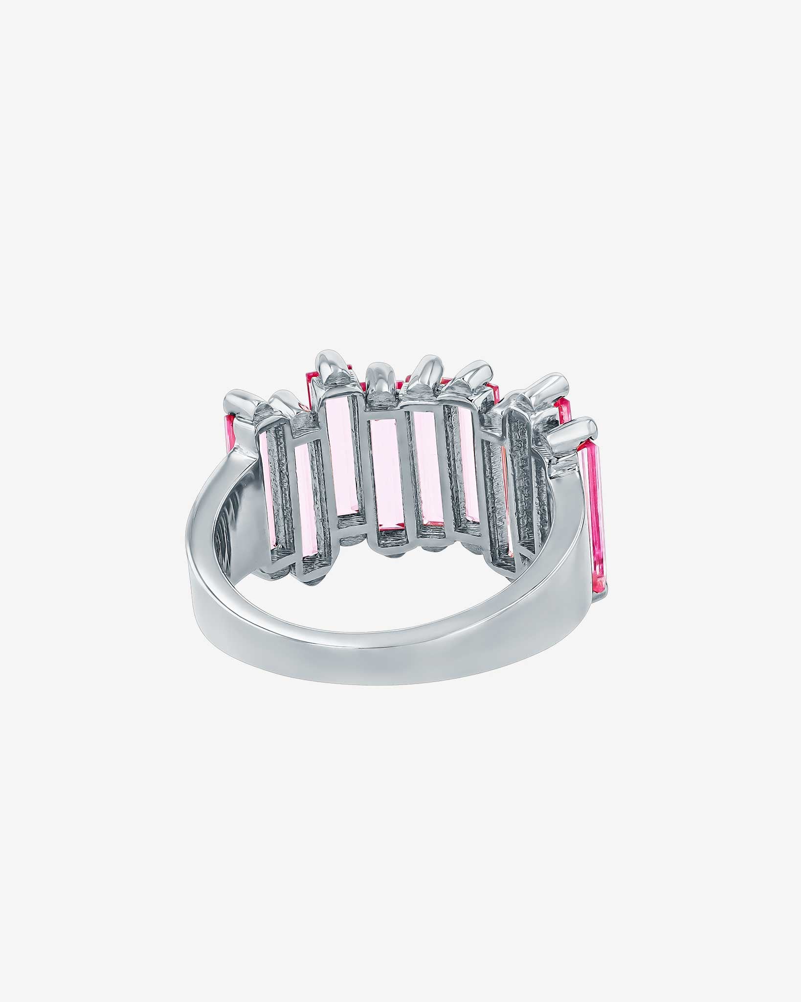 Kalan By Suzanne Kalan Amalfi Pink Topaz Stacker Half Band in 14k white gold