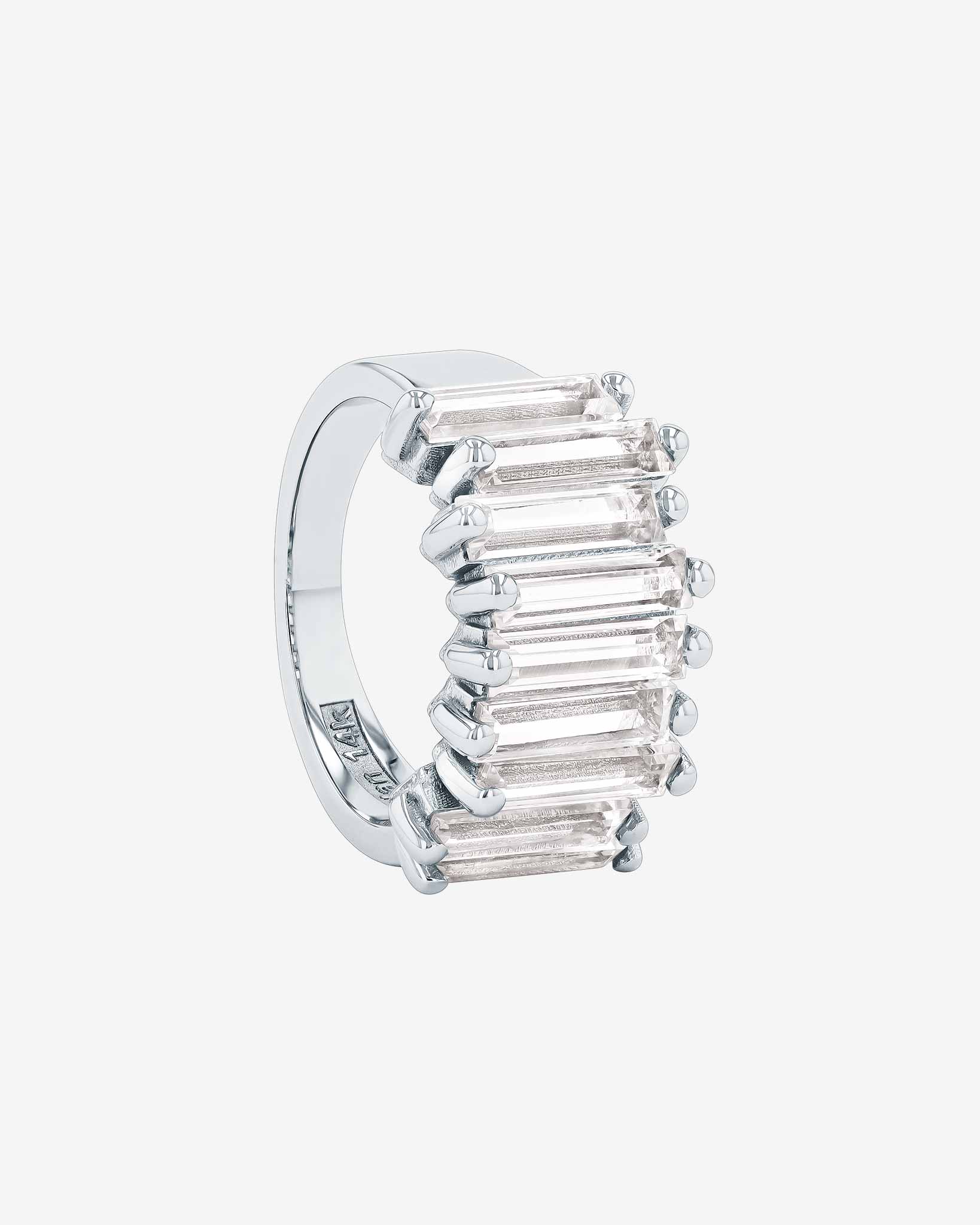 Kalan By Suzanne Kalan Amalfi White Topaz Stacker Half Band in 14k white gold