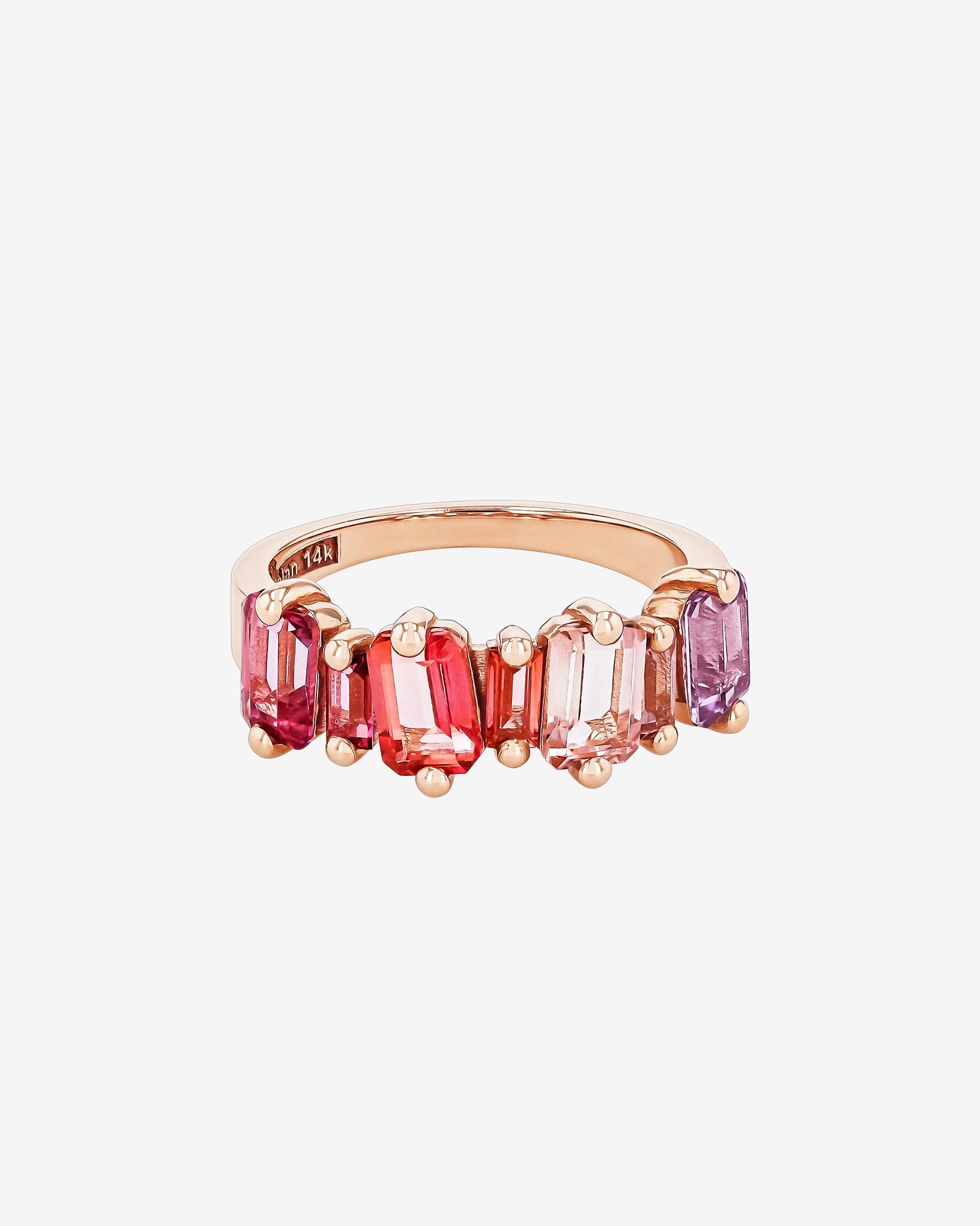 Kalan By Suzanne Kalan Ann Red Ombre Half Band in 14k rose gold