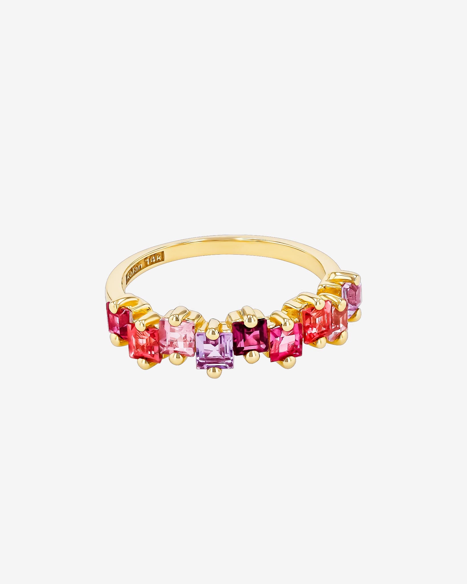 Kalan By Suzanne Kalan Cierra Red Mix Half Band in 14k yellow gold