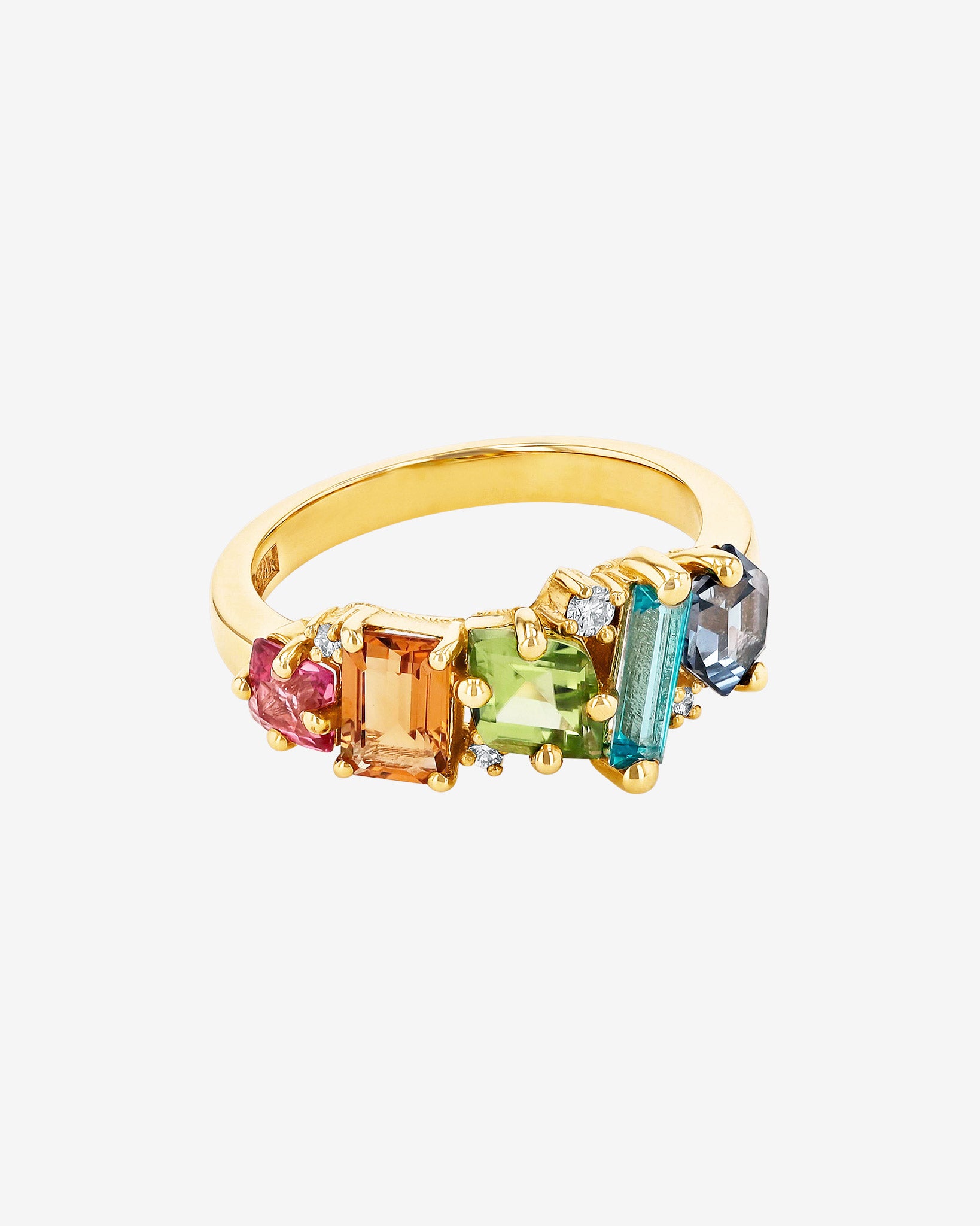 Kalan By Suzanne Kalan Nadima Blend Rainbow Ring in 14k yellow gold