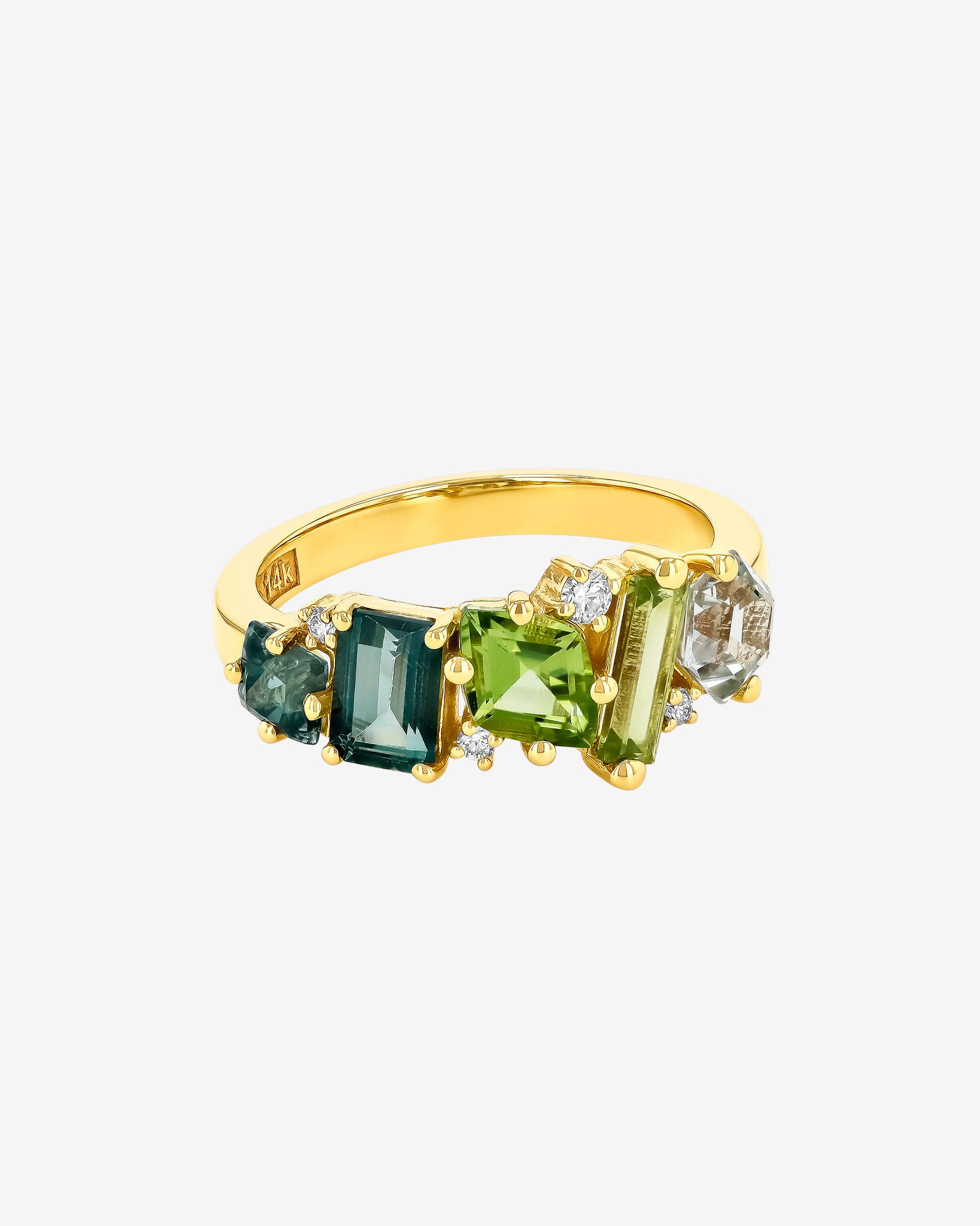 Kalan By Suzanne Kalan Nadima Blend Green Ombre Ring in 14k yellow gold