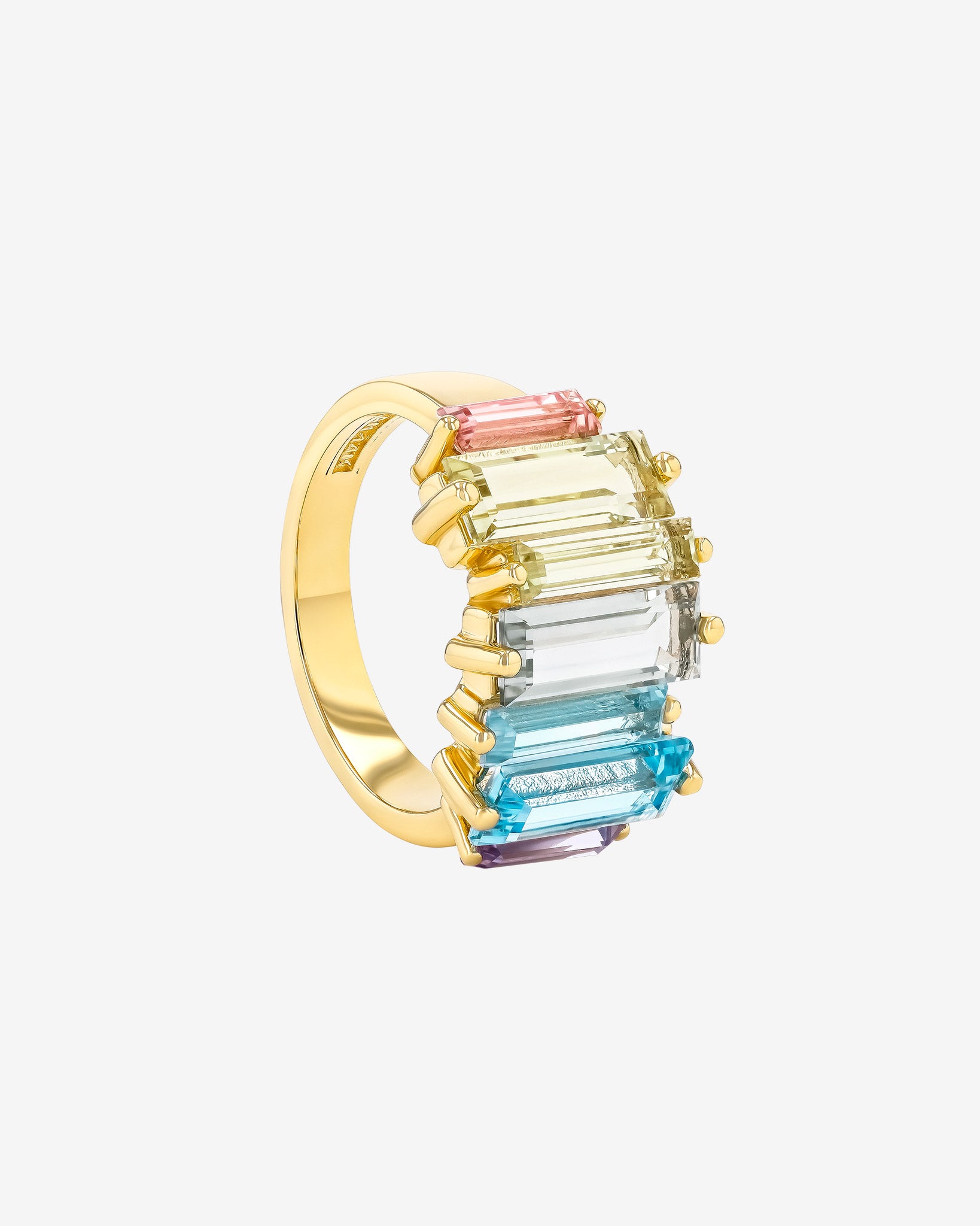 Kalan By Suzanne Kalan Amalfi Reborn Pastel Stacker Half Band in 14k yellow gold