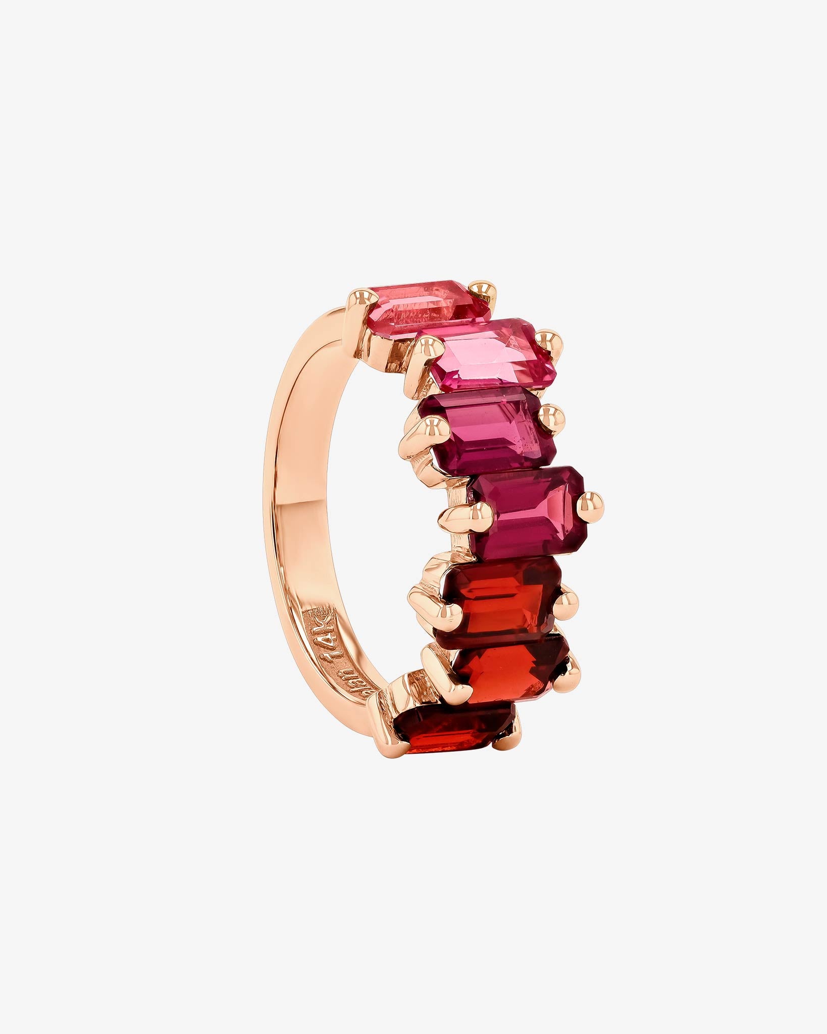 Kalan By Suzanne Kalan Ann Red Ombre Half Band in 14k rose gold