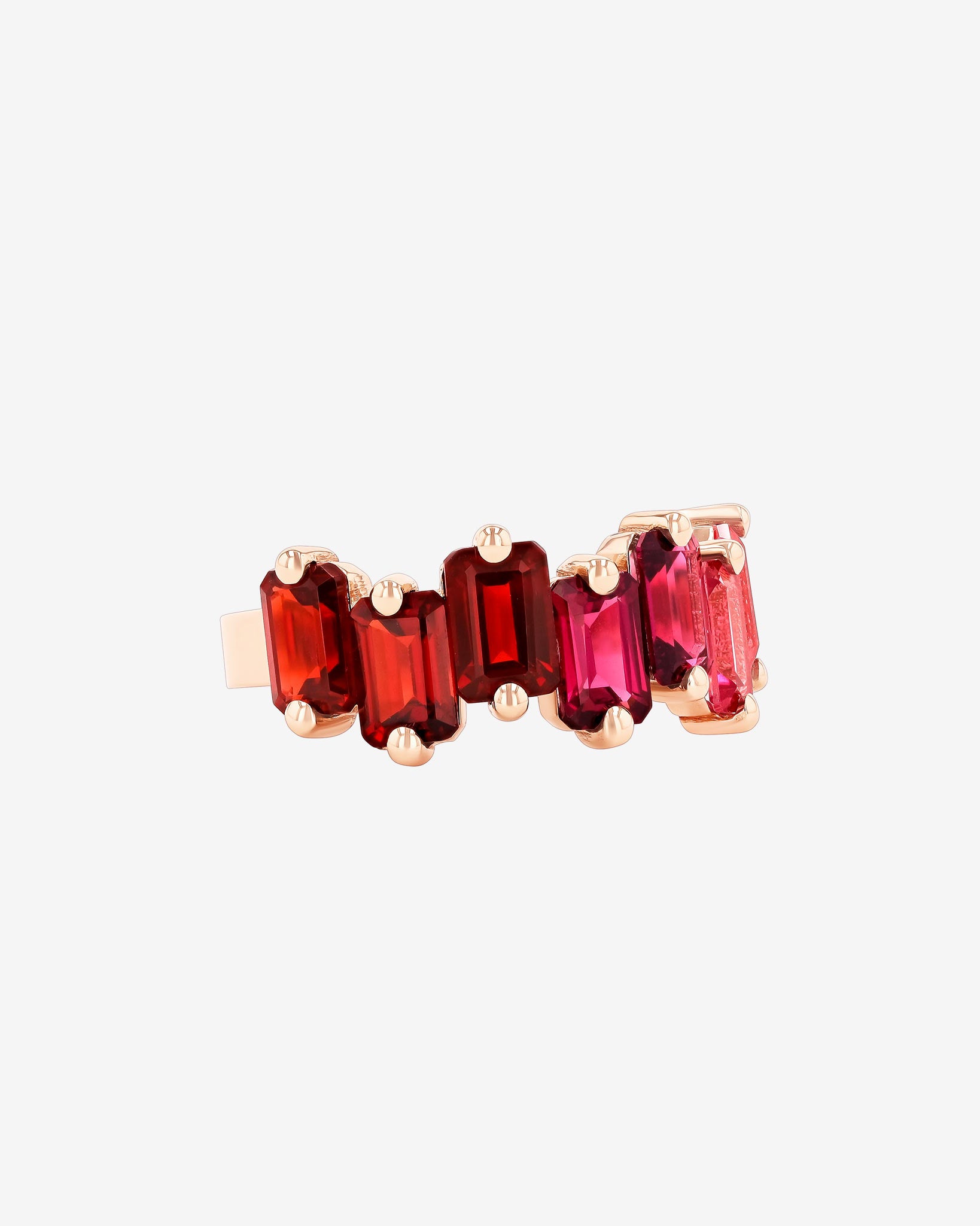 Kalan By Suzanne Kalan Ann Red Ombre Half Band in 14k rose gold