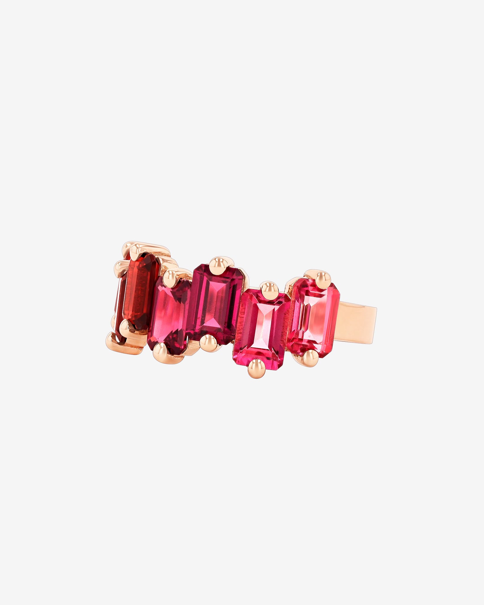 Kalan By Suzanne Kalan Ann Red Ombre Half Band in 14k rose gold