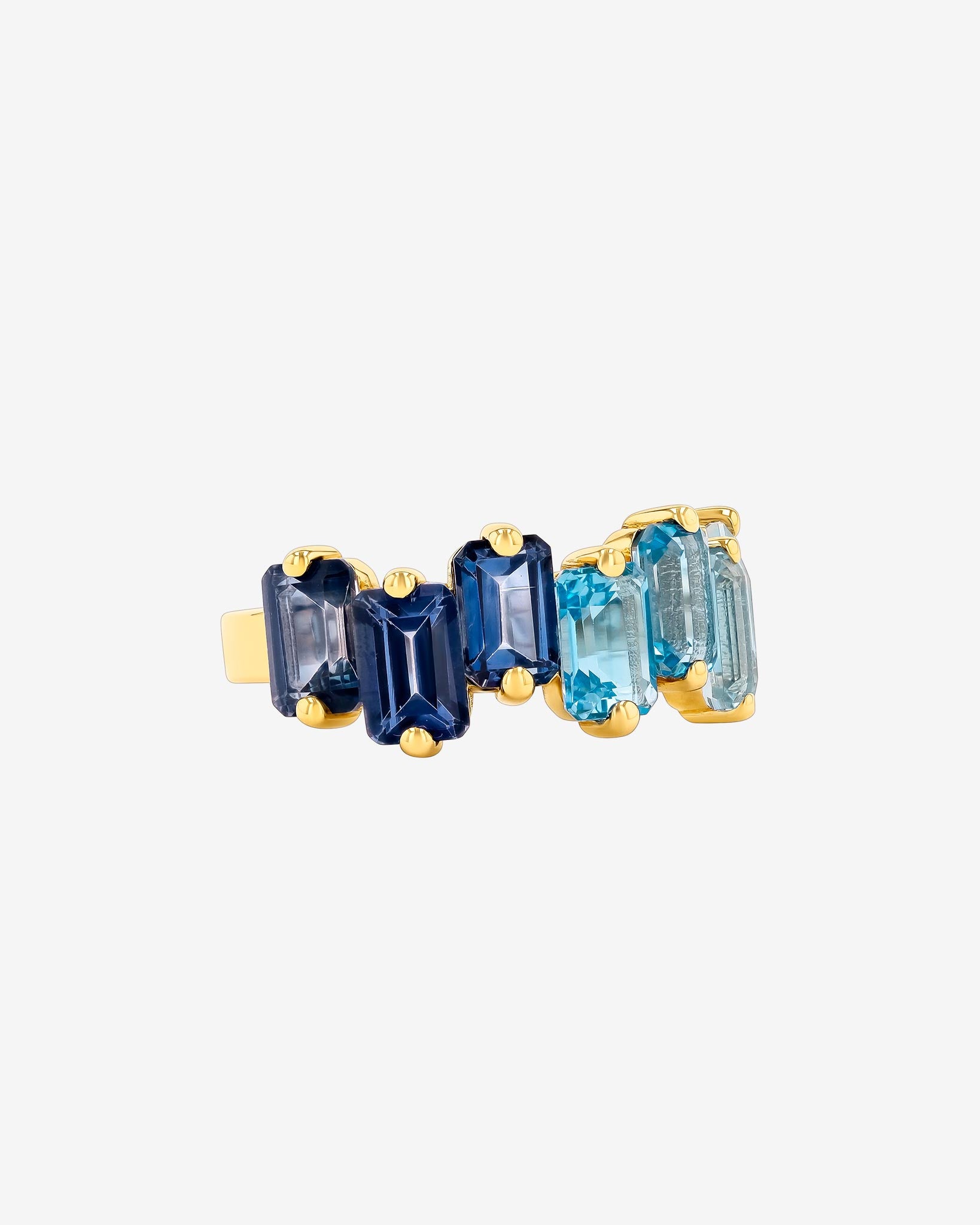 Kalan By Suzanne Kalan Ann Blue Ombre Half Band in 14k yellow gold