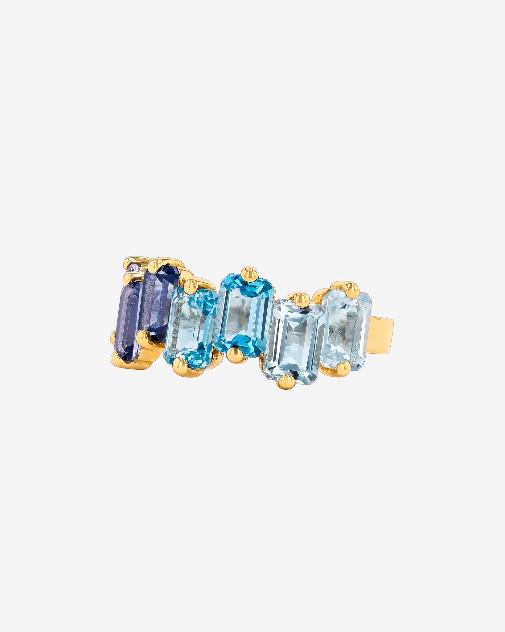 Kalan By Suzanne Kalan Ann Blue Ombre Half Band in 14k yellow gold