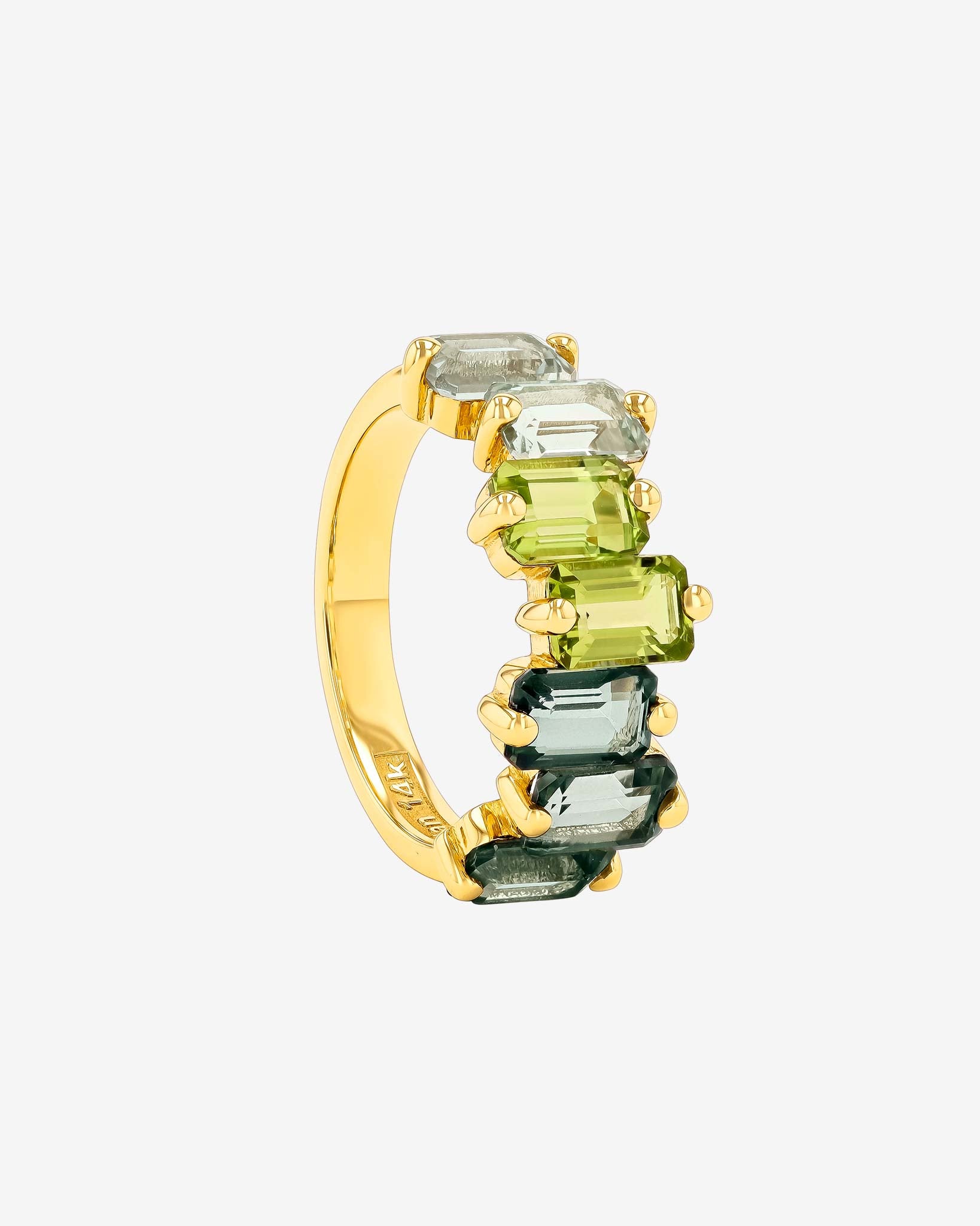 Kalan By Suzanne Kalan Ann Green Ombre Half Band in 14k yellow gold