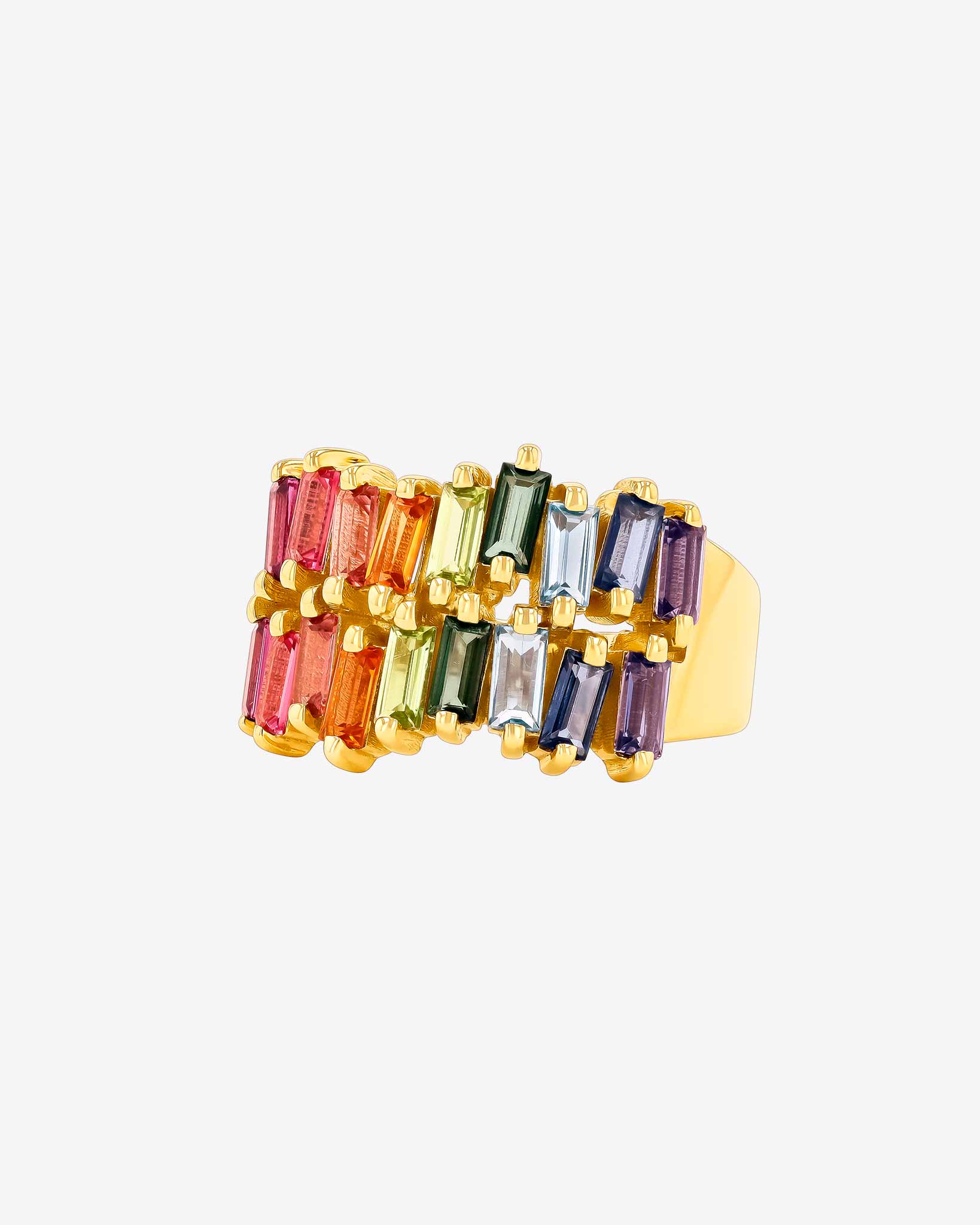 Kalan By Suzanne Kalan Amalfi Double Row Rainbow Half Band in 14k yellow gold