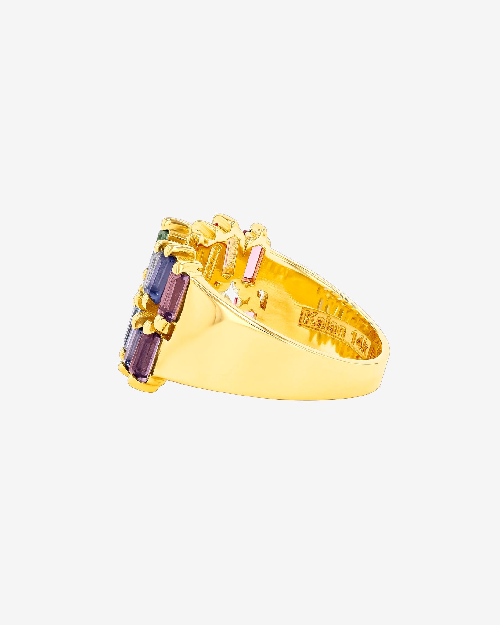 Kalan By Suzanne Kalan Amalfi Double Row Rainbow Half Band in 14k yellow gold