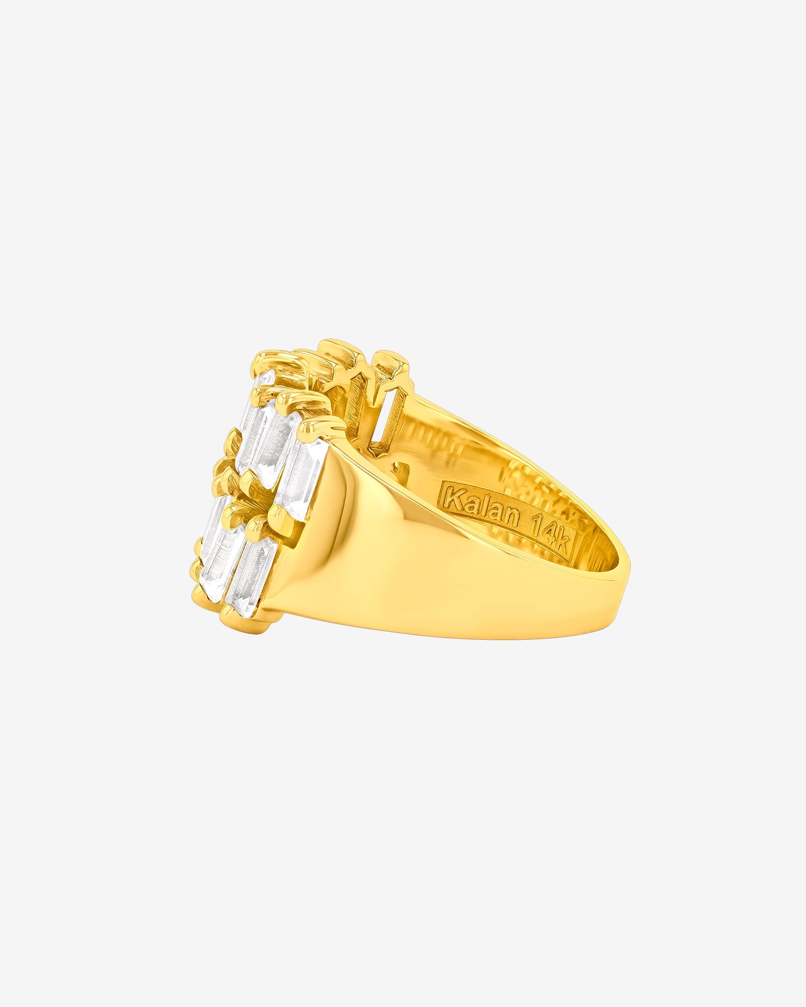 Kalan By Suzanne Kalan Amalfi Double Row White Topaz Half Band in 14k yellow gold