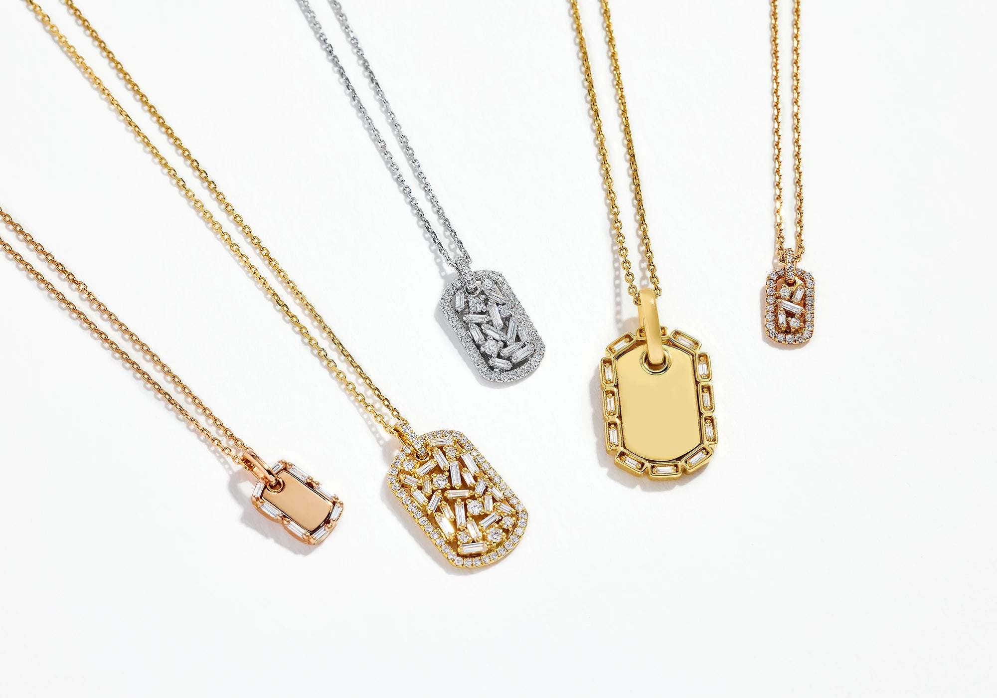 Suzanne Kalan Dog Tag Pendant Collection in 18k gold