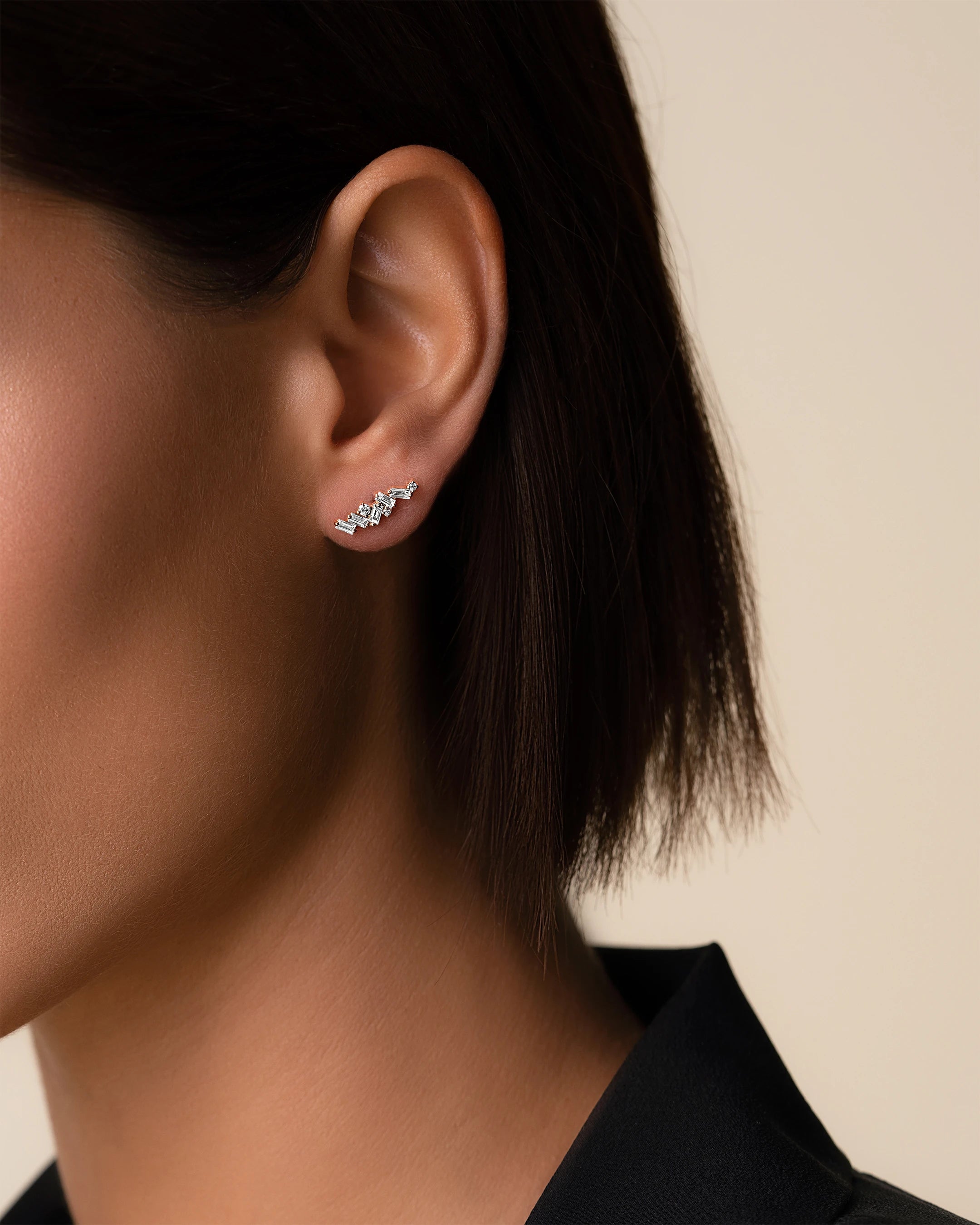 Suzanne Kalan Frenzy Diamond Studs in 18k rose gold