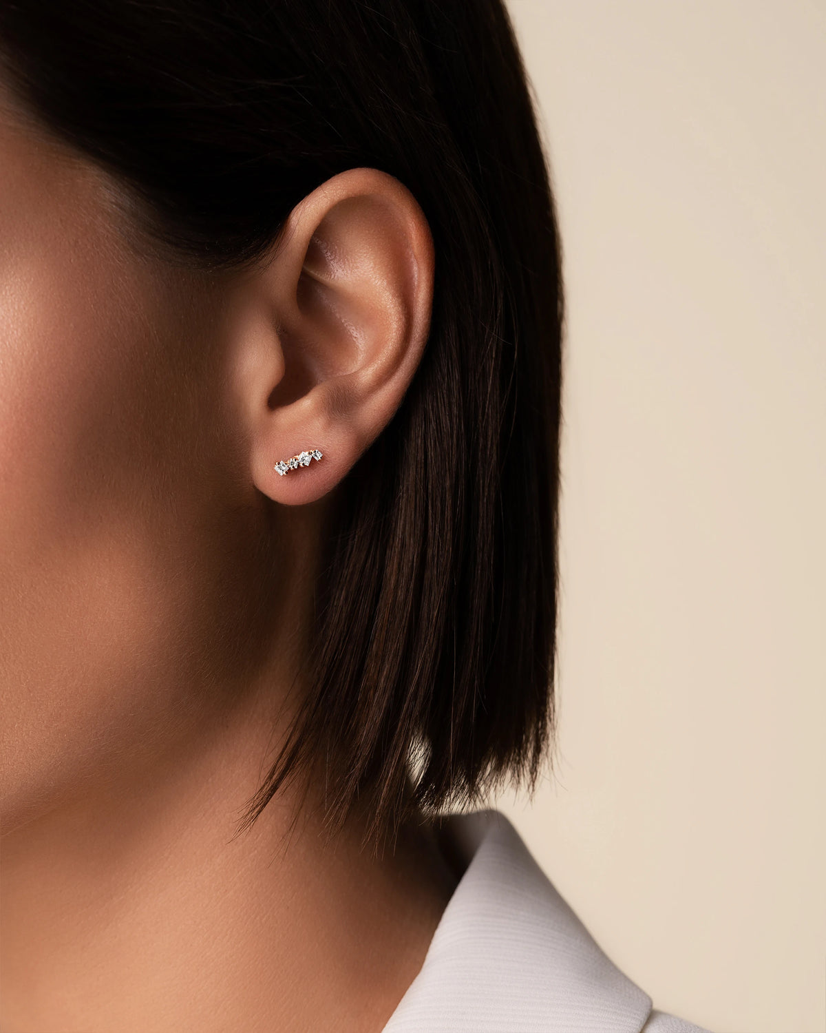 Suzanne Kalan Golden Diamond Mini Studs in 18k rose gold