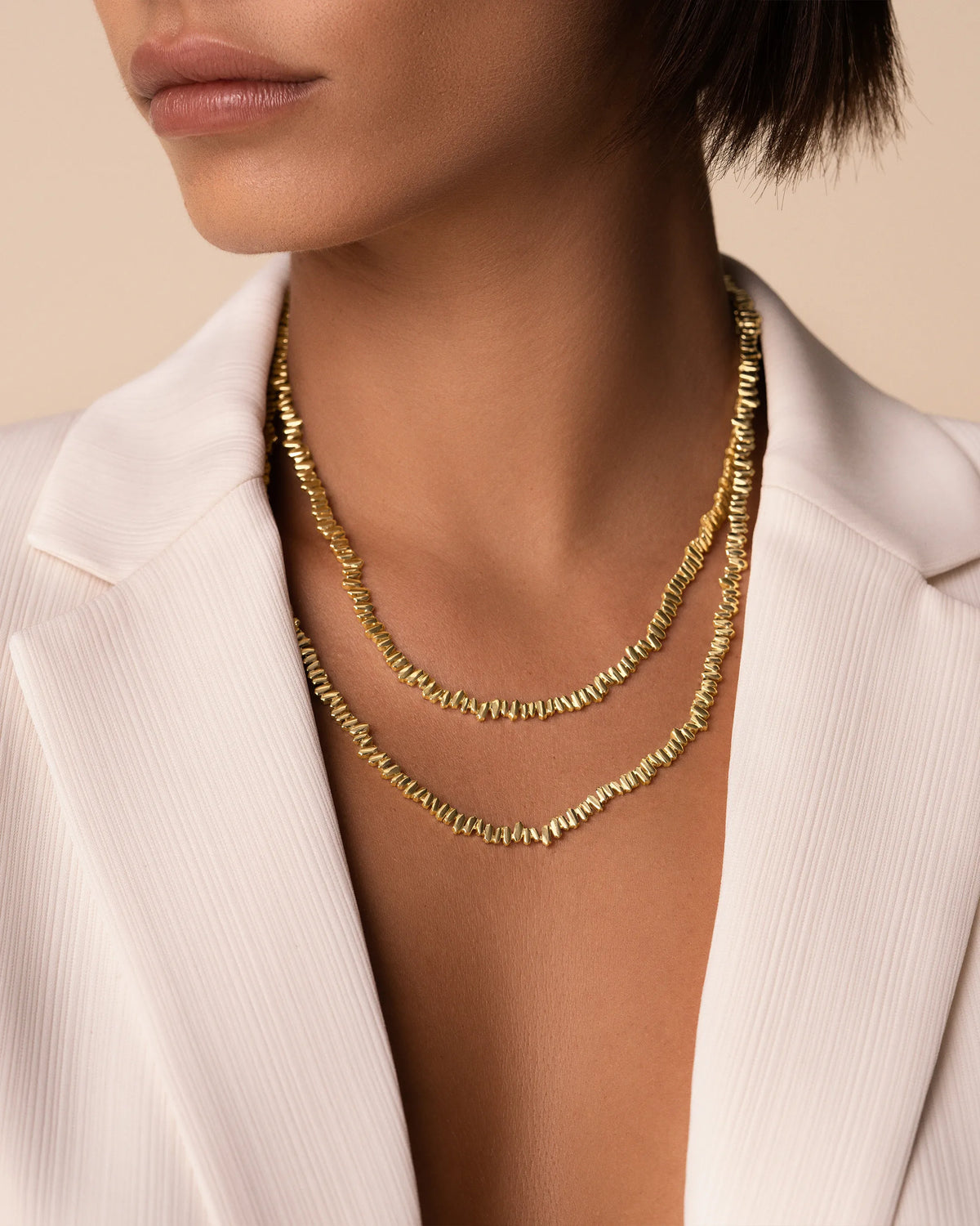 Suzanne Kalan Golden 36" Inch Tennis Necklace in 18k yellow gold