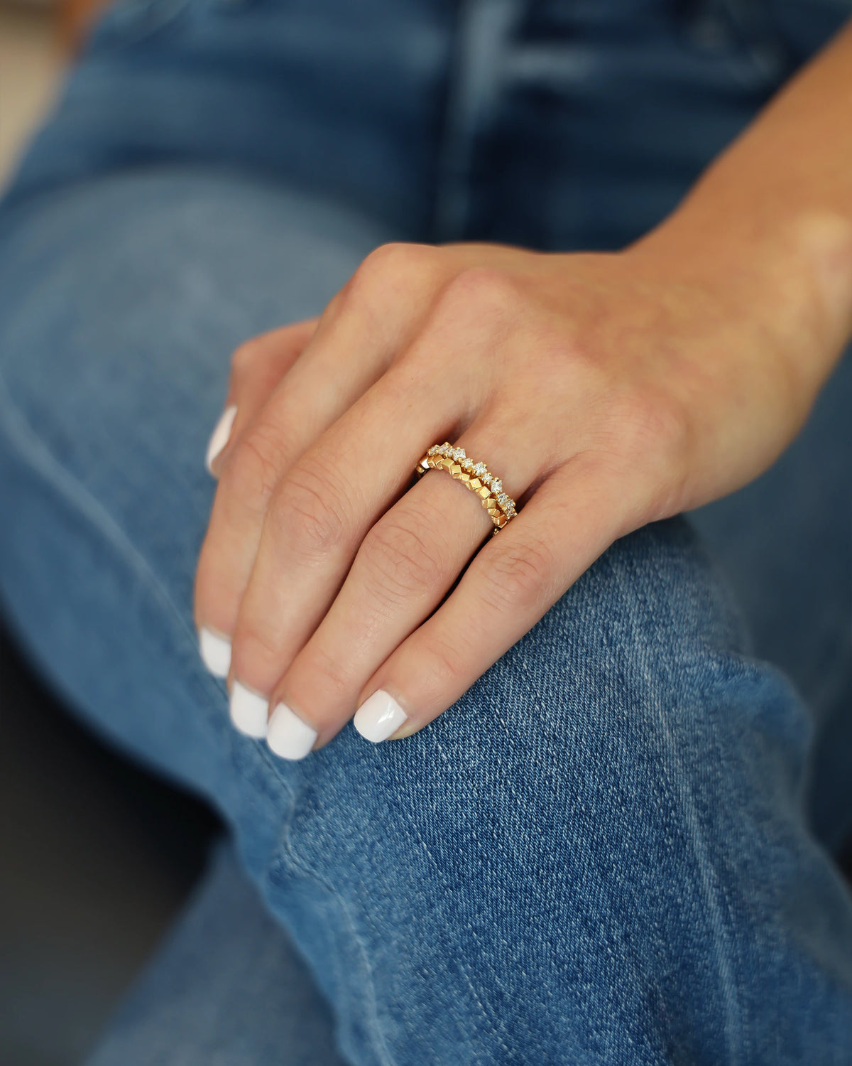 Suzanne Kalan Golden Mini Diamond Eternity Band in 18k yellow gold