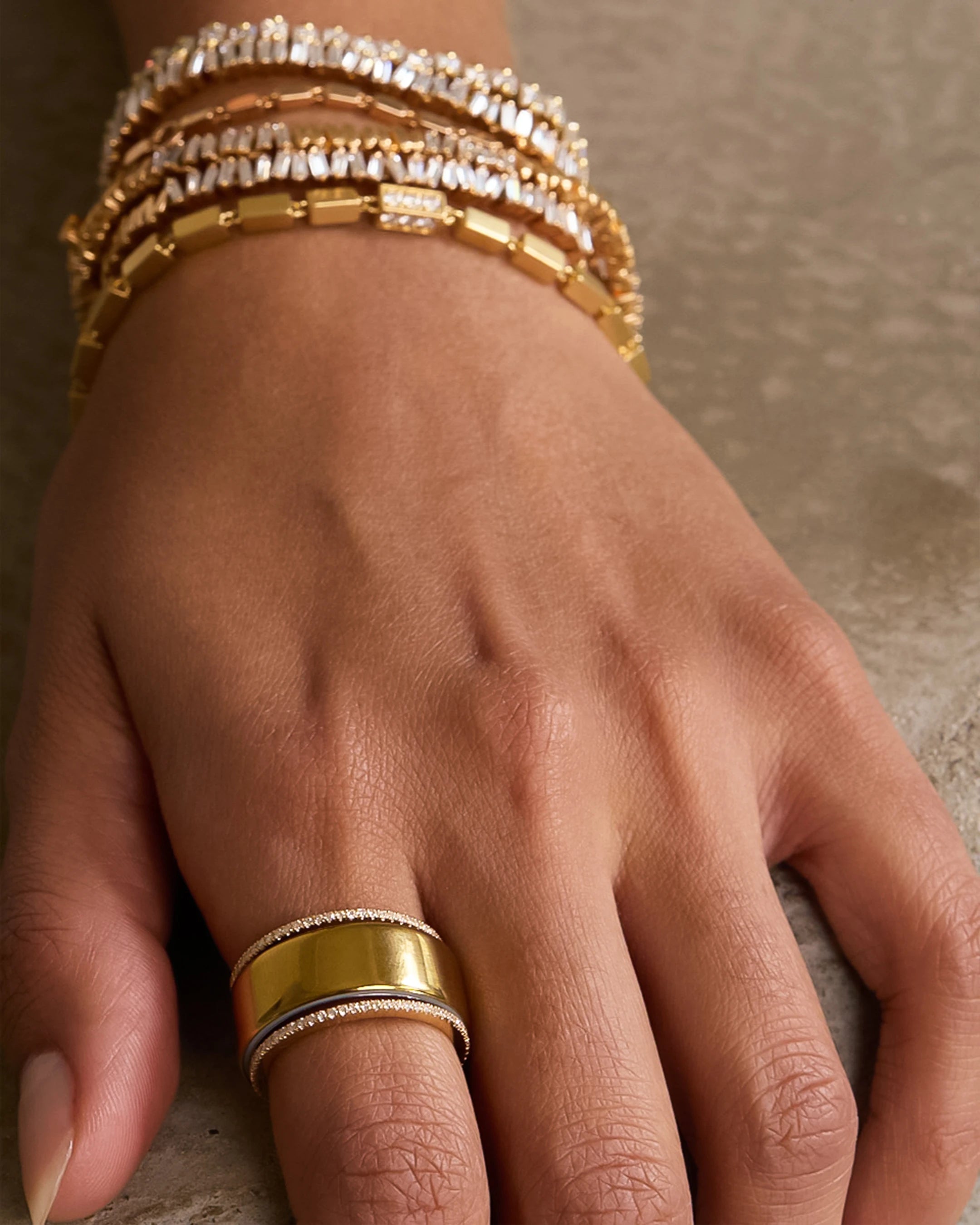 Suzanne Kalan Classic Pave Diamond Mini Eternity Ring Jackets in 18k yellow gold