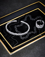 Suzanne Kalan Abstract Baguette Diamond Jewelry Tray