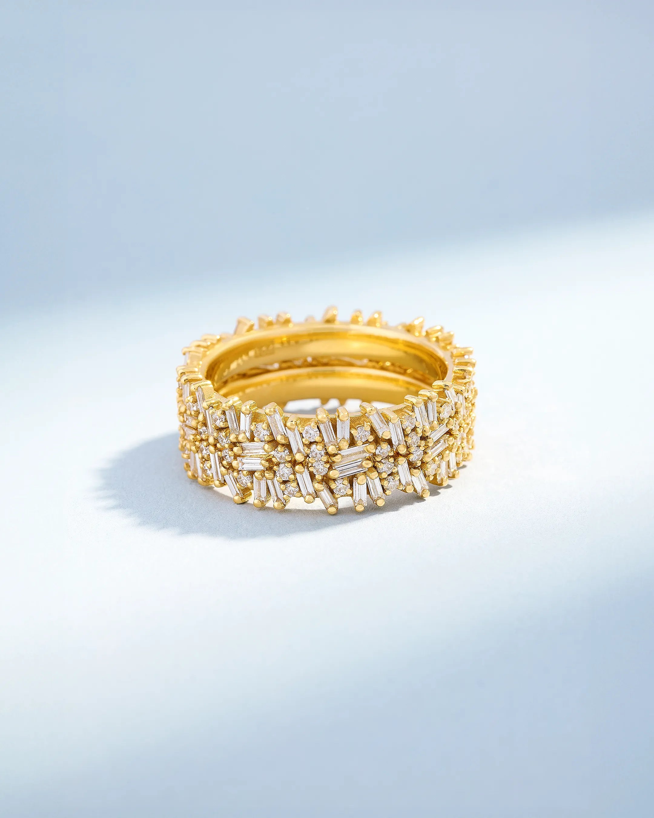 Suzanne Kalan Classic Diamond Midi Icon Eternity Ring Jackets in 18k yellow gold