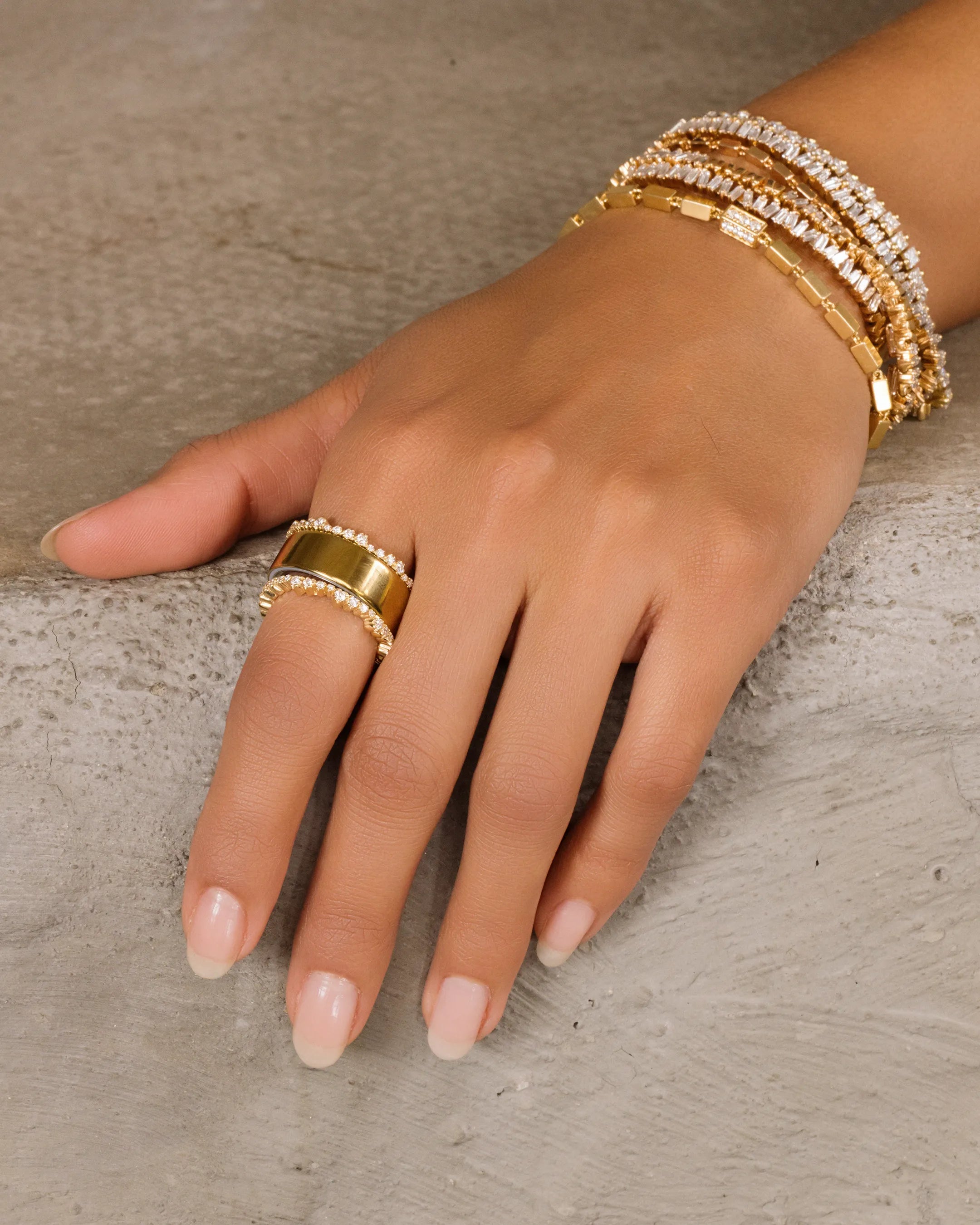 Classic Pave Diamond Ivy Eternity Ring Jackets in 18k yellow gold