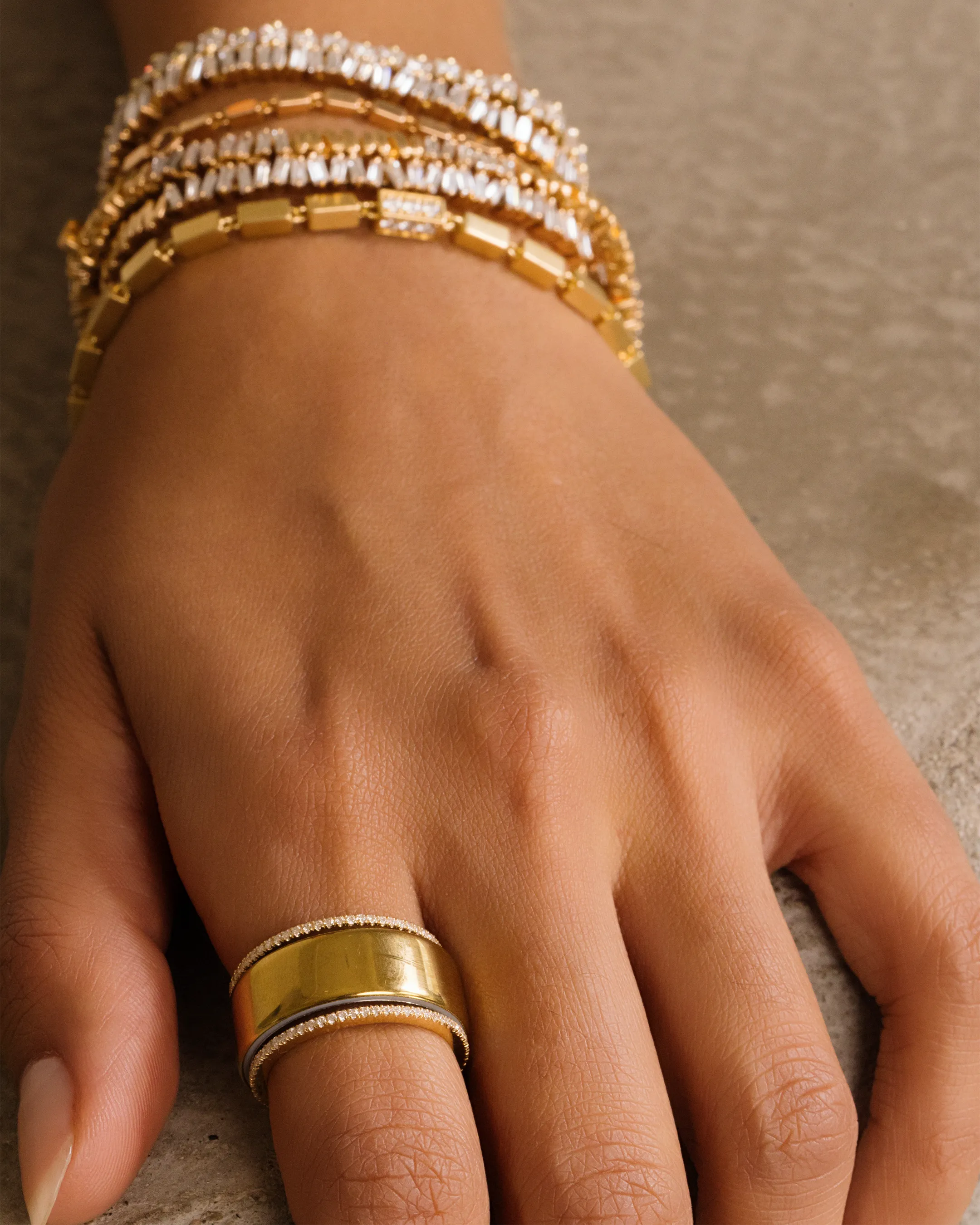 Suzanne Kalan Classic Pave Diamond Mini Eternity Ring Jackets in 18k yellow gold