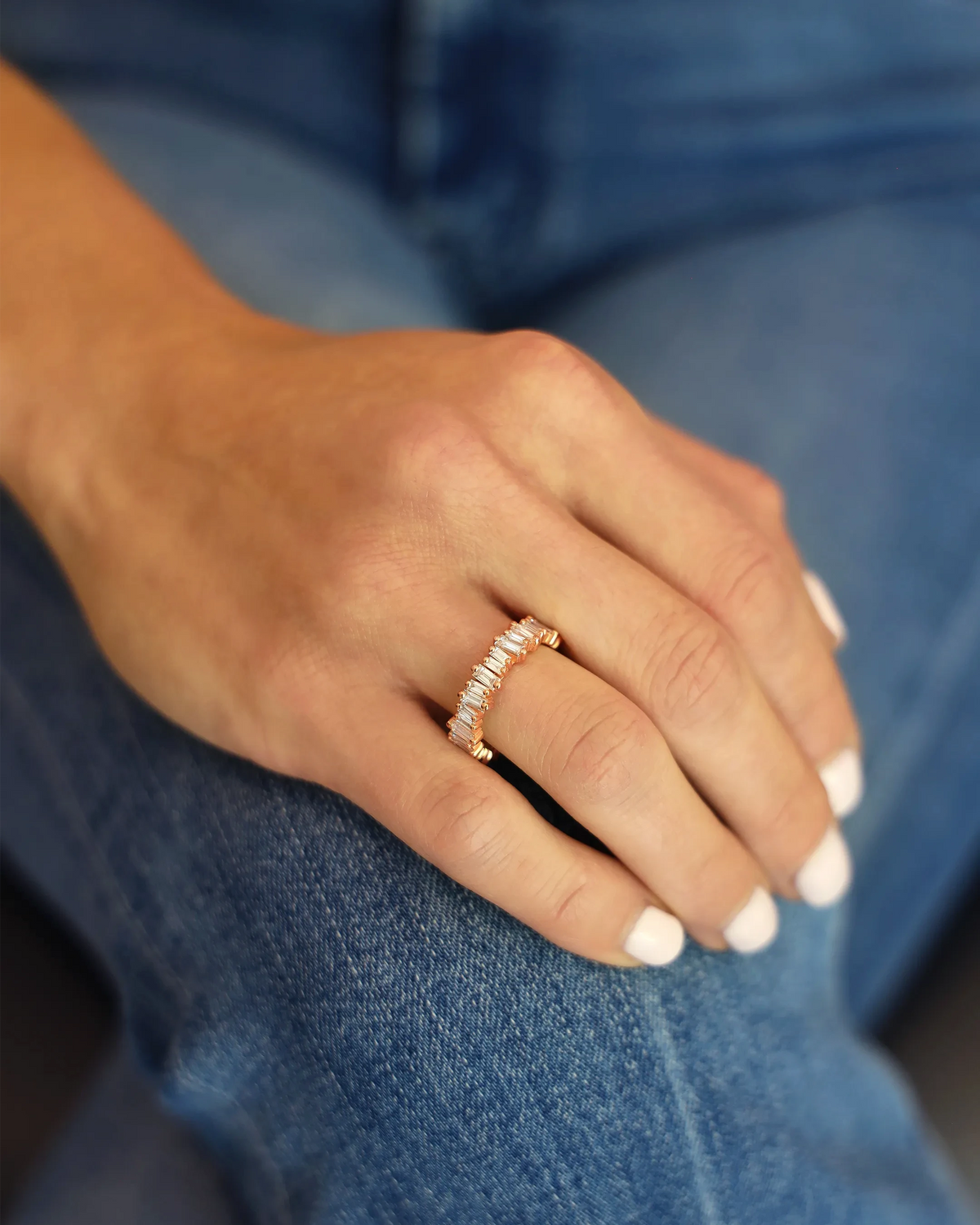 Suzanne Kalan Bold Diamond Eternity Band in 18k rose gold