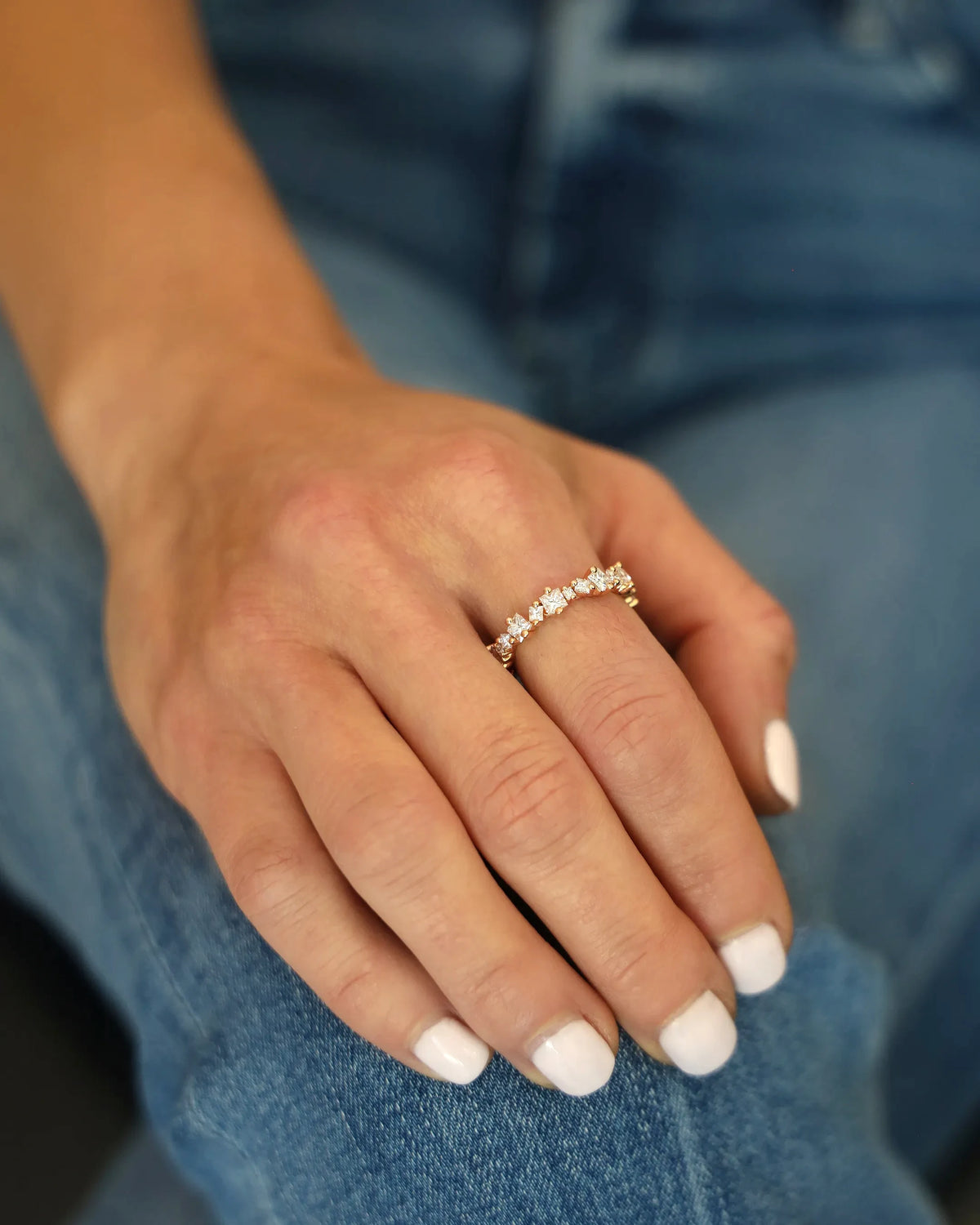 Suzanne Kalan Princess Anna Diamond Eternity Band in 18k rose gold