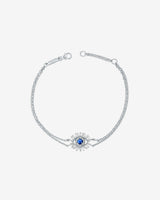 Suzanne Kalan Evil Eye Mini Dark Blue Sapphire Bracelet in 18k white gold