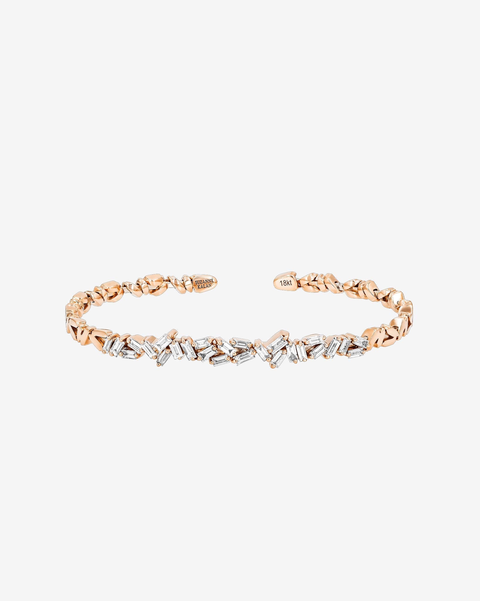 Suzanne Kalan Classic Diamond Cluster Bangle in 18k rose gold
