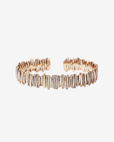 Suzanne Kalan Classic Diamond Half Pavé Diamond Cuff in 18k rose gold