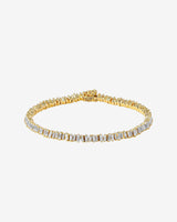 Suzanne Kalan Classic Mini Baguette Diamond Tennis Bracelet in 18k yellow gold