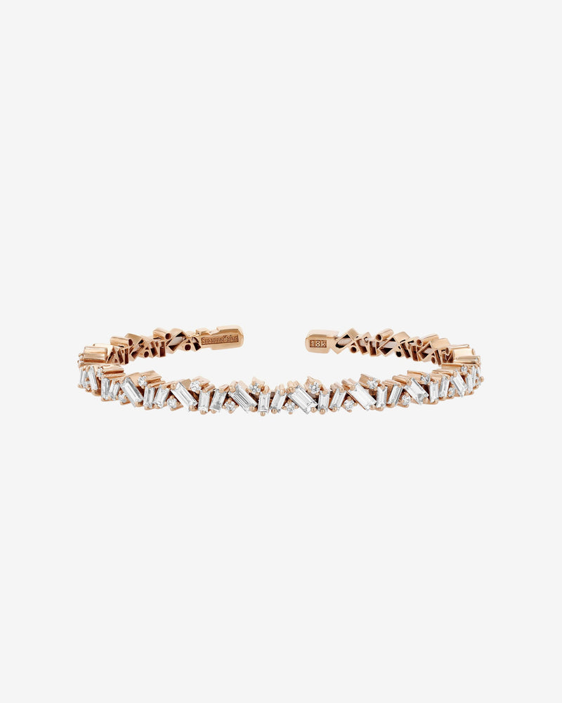 Suzanne Kalan Frenzy Diamond Bangle in 18k rose gold