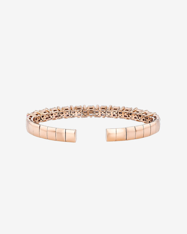 Suzanne Kalan Princess Bold Pink Sapphire Bangle in 18k rose gold