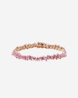 Suzanne Kalan Bold Pink Sapphire Tennis Bracelet in 18k rose gold