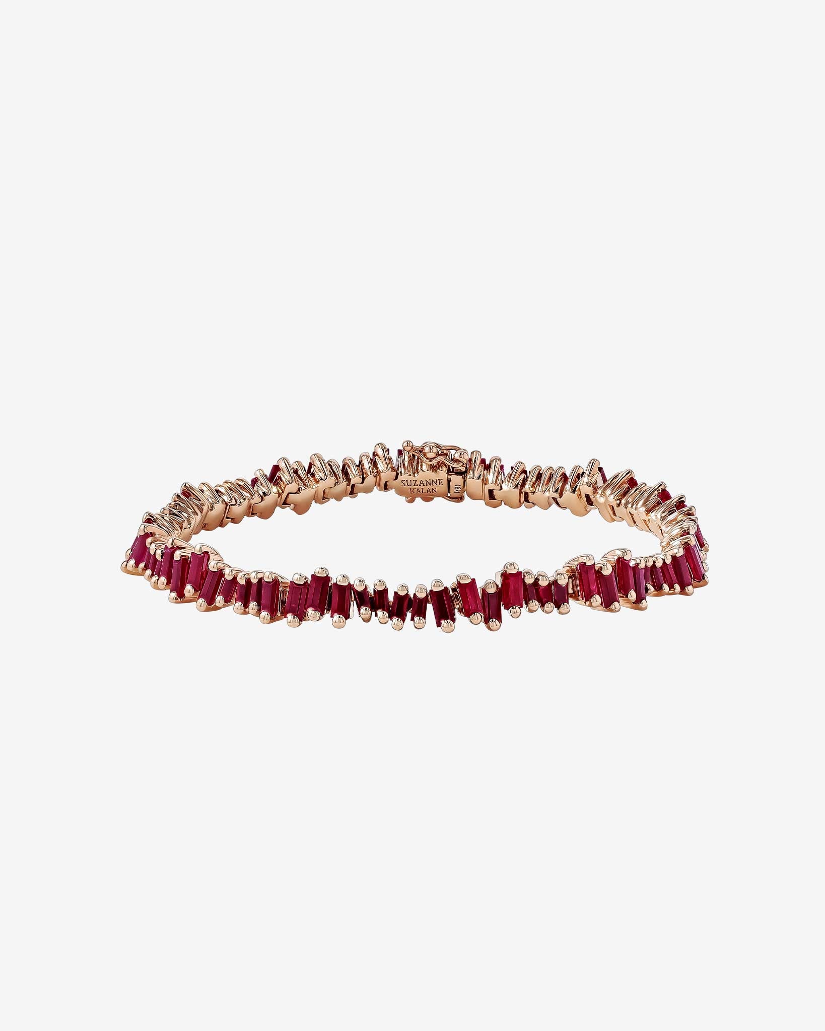 Suzanne Kalan Bold Ruby Tennis Bracelet in 18K rose gold