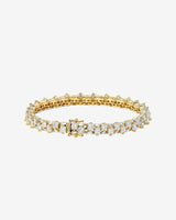 Suzanne Kalan Princess Midi Stack Diamond Tennis Bracelet in 18k yellow gold