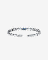 Suzanne Kalan Bold Dark Blue Sapphire Bangle in 18k white gold