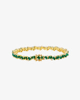 Suzanne Kalan Frenzy Emerald Tennis Bracelet in 18k yellow gold
