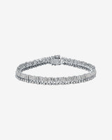 Suzanne Kalan Short Stack Diamond Tennis Bracelet in 18k white gold