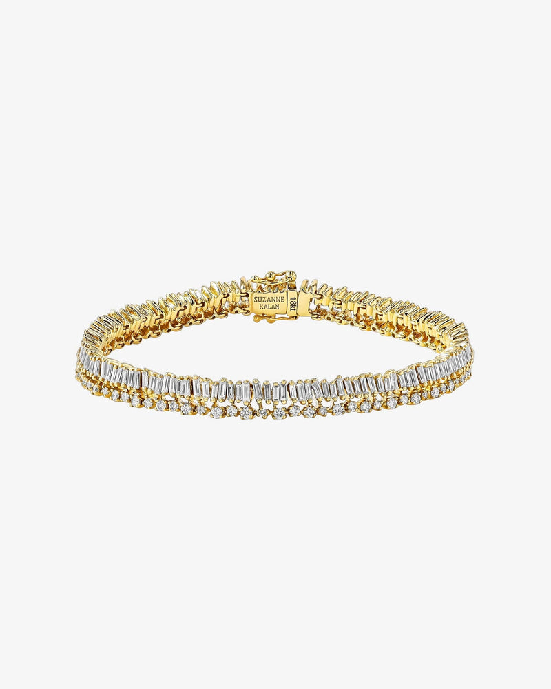 Suzanne Kalan Short Stack Diamond Tennis Bracelet in 18k yellow gold