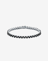 Suzanne Kalan Princess Mini Stack Black Sapphire Tennis Bracelet in 18k white gold