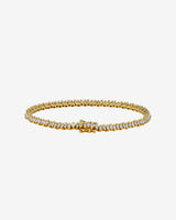 Suzanne Kalan Princess Mini Diamond Tennis Bracelet in 18k yellow gold