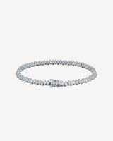 Suzanne Kalan Princess Midi Diamond Tennis Bracelet in 18k white gold