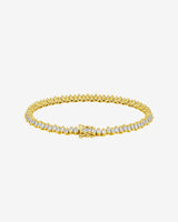 Suzanne Kalan Princess Midi Diamond Tennis Bracelet in 18k yellow gold
