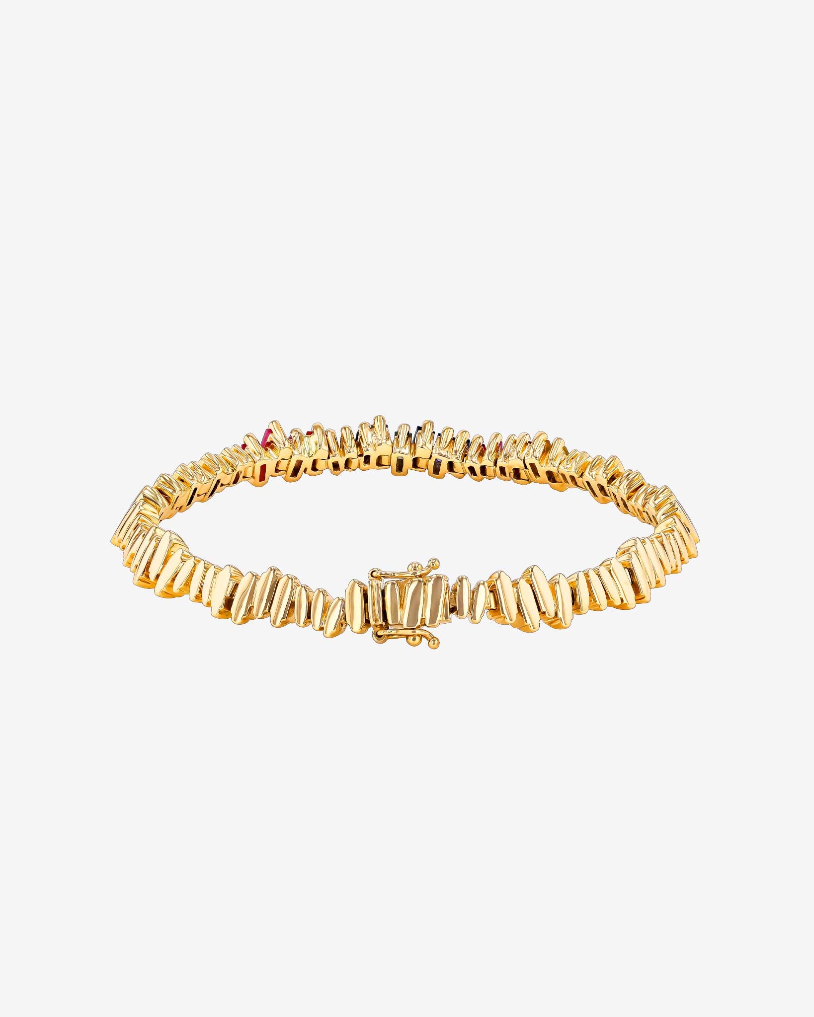 Suzanne Kalan Golden Rainbow Sapphire ID Bracelet in 18k yellow gold